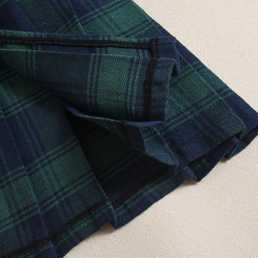 Ellolace Students Cosplay Lingerie Green Plaid Skirt Ultra Hot Halter Bra Transparent Necktie g-String Thongs Ensemble Lingeries