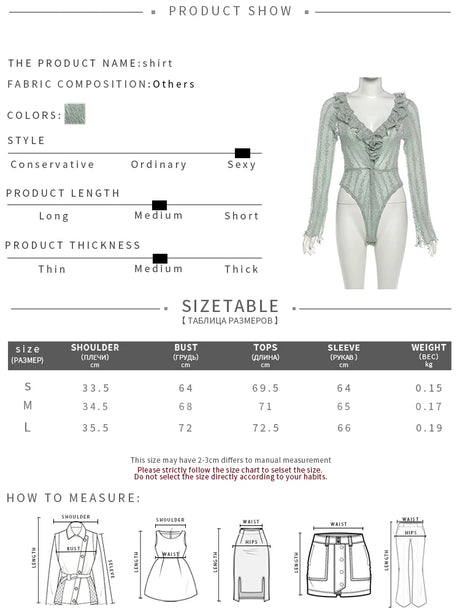 Sisterlinda Fashion Patchwork Bodysuits Women Autumn Trend Ruched Deep V-Neck Full Sleeve Midnight Party Club Hottie Simple Top