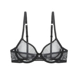 Transparent Bra Fully Sheer Mesh Bra Ultra-thin See-through Soft Underwire Bra Breathable Ultra-thin Beauty Back Sexy Bra