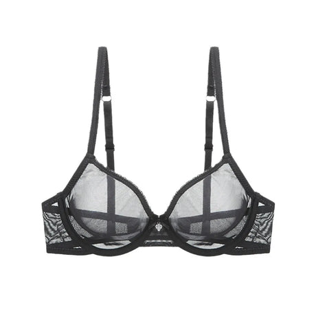 Transparent Bra Fully Sheer Mesh Bra Ultra-thin See-through Soft Underwire Bra Breathable Ultra-thin Beauty Back Sexy Bra