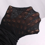 Retro Hollow Out Dot Round Floral Women's Pantyhose Thin Sexy Mesh Breathable Hottie Slim Fit Tights