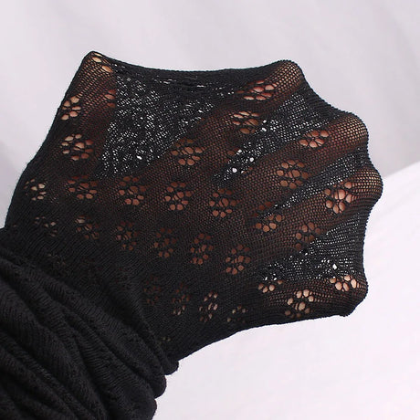 Retro Hollow Out Dot Round Floral Women's Pantyhose Thin Sexy Mesh Breathable Hottie Slim Fit Tights