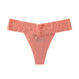 Custom Thong Crystal Letter Name G-string Women Ice Silk Panties Skin Effect Panty Seamless Knickers Girlfriend Anniversary Gift