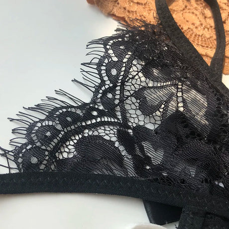 Lace Sexy Panties Thong Women Briefs Girls G String Hollow Out Transparent Underwear Female Thin Low Waist Lingerie Size S-XL