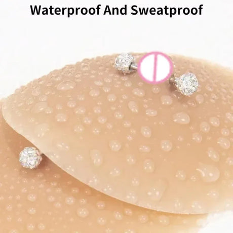 Tornova Solid State Rubber Nipple Patch Invisible and Traceless Solid Chest Patch Women's Sexy Breast Patch Nipple Decoration