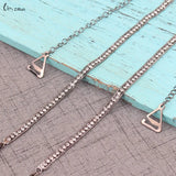Detachable Rhinestone Metal Bra Strap for Women, Non-Slip Invisible Adjustable Crystal Shoulder Straps,Lingerie Accessories Gift