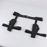 Women Faux Leather Set Steampunk Chest Harness Belt + Thigh Holster Medieval Pirate Cosplay Costume Accessories Halloween