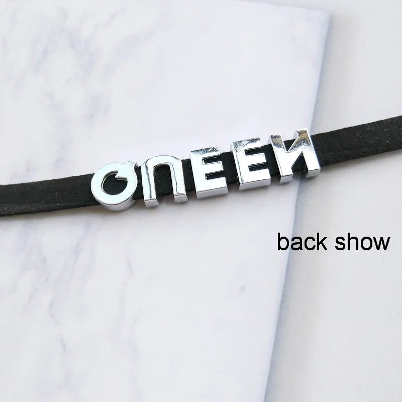 Sexy Bad Words All Holes Open Letters Choker Necklace Women Men Suggestive Adult Chocker Collar Cosplay Custom Jewelry Gift