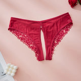 1PC Sexy Women's Thongs Tie-Side Open-Crotch Design Customizable Women's Underwear Comfortable Lace Panties