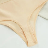 6 Pack Women's High Waisted Thong Cotton Underwear Ribbed Soft Breathable Panties Soft Stretch Intimates Sexy Lingerie S-XL