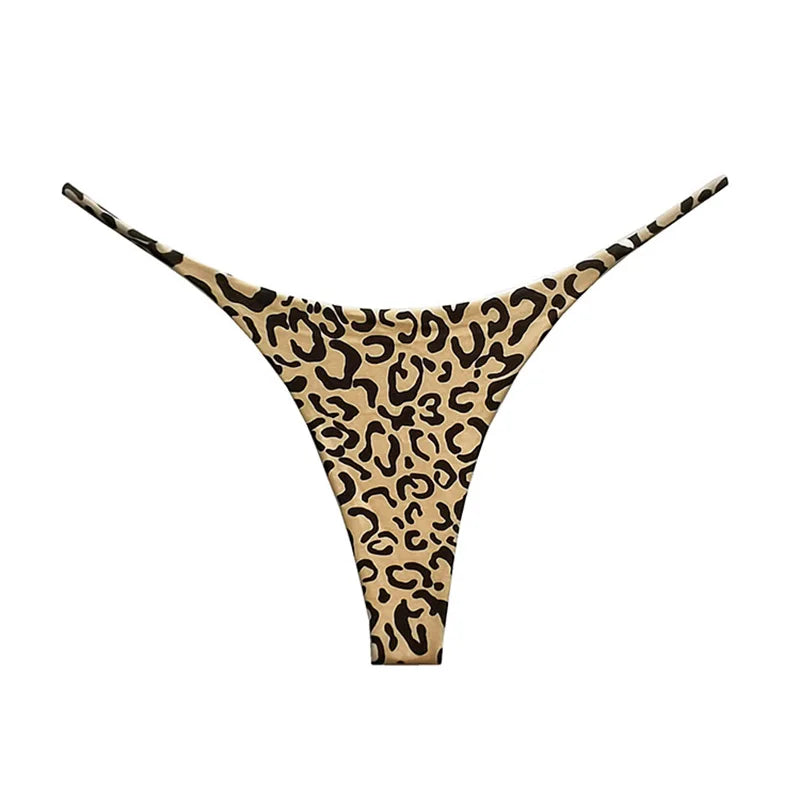 Cotton Leopard G String Flower Women Panties Sexy Briefs Thong Low Waist T-back Underwear Seamless Female Lingerie Size S-XXL