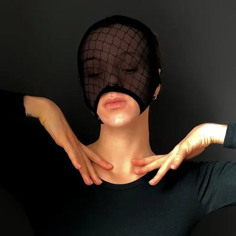 Women Lace Cosplay Multi‑Style Black Mesh Fishnet Full Face Mask Stretch Face Cover Halloween Masquerade Carnival Accessory