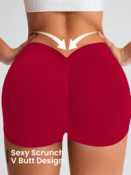 Women High Waist Seamless Yoga Shorts Scrunch Butt Lift Elastic Workout Biker Shorts Stretchy Tummy Control Gym Fitness Running