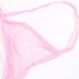 Tulle Suspenders Exquisite Women's Lencerias Lace V-Neck Underwear Semi-transparent Thong Dress Set Females Lingerie Nightgowns
