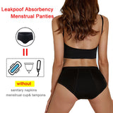 3Pcs Heavy Flow Menstrual Panties 4-Layer Women Period Physiological Underwear EU Size Absorbency Leak Proof Incontinence Brie
