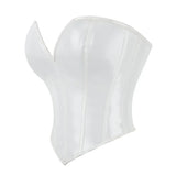Black Shiny PVC Bustier Faux Leather Corset Crop Top Body Shaper Women Sexy Corselet Vest Plus Size