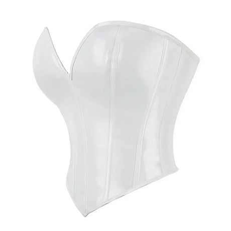 Black Shiny PVC Bustier Faux Leather Corset Crop Top Body Shaper Women Sexy Corselet Vest Plus Size