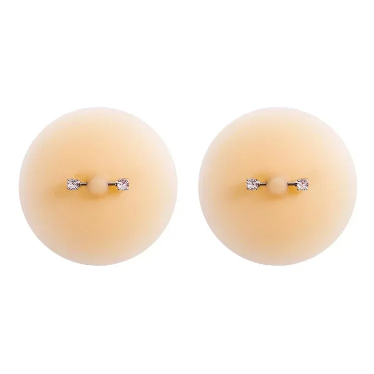 Tornova Solid State Rubber Nipple Patch Invisible and Traceless Solid Chest Patch Women's Sexy Breast Patch Nipple Decoration