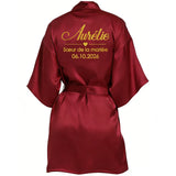 Personalized Name and Date Robe Bride Bridesmaid Bathrobe Birthday Party Gown Add Any Text Robes