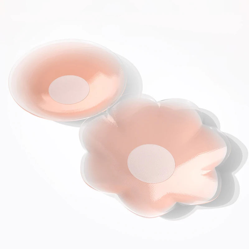 Reusable Women Breast Petals Lift Nipple Cover Invisible Petal Adhesive Strapless Backless Stick on Bra Silicone Breast Stickers