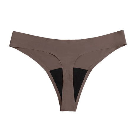 New Design Seamless Low Waist Leak Proof 4 Layer Menstrual Panties Washable Light Flow Period Panties For Women Thong