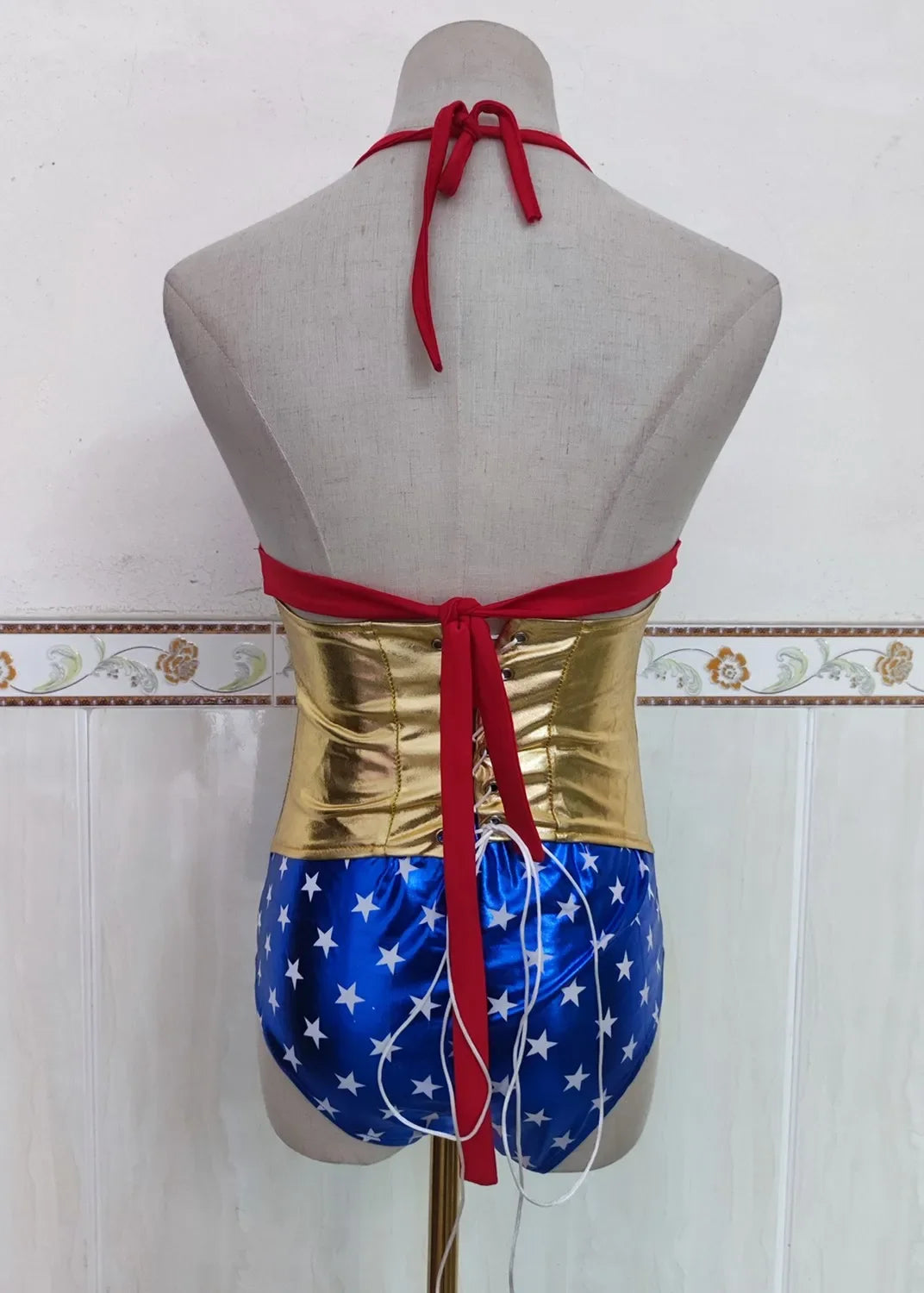 Halloween Masquerade Party Wonder Super Girl Cosplay Costume Purim Power Women Fantasia Dress Cheerleading Jumpsuit