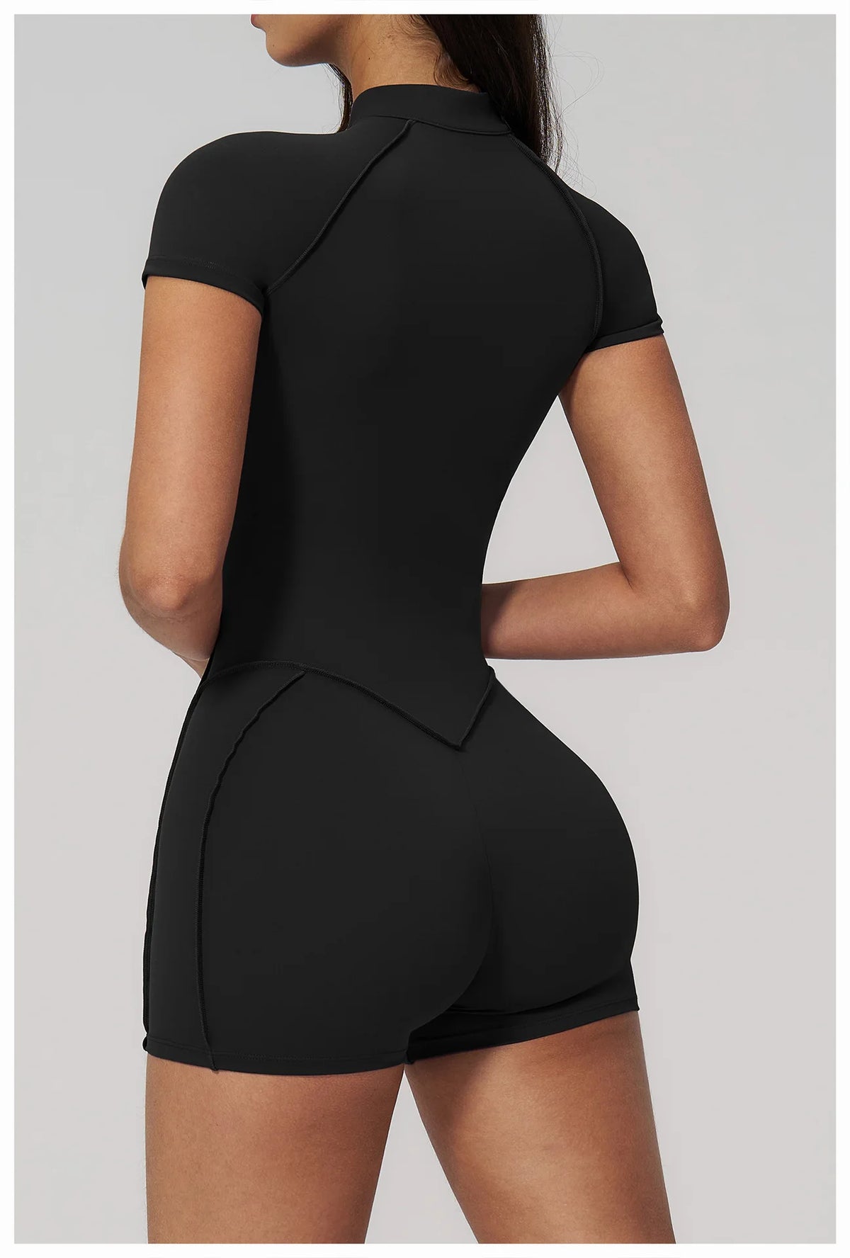 2026 Yoga Bodysuit Short Sleeves Women Tracksuits Gym Zipper Jumpsuits Sports Workout Rompers Fitness One-piece Suit Activewear