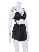 Pajama Sets Patchwork Lace Robe Sets With Bra Satin Sexy Underwear Set Woman 3 Pieces Sleepwear Sets Bathrobes 2023 Nightwear