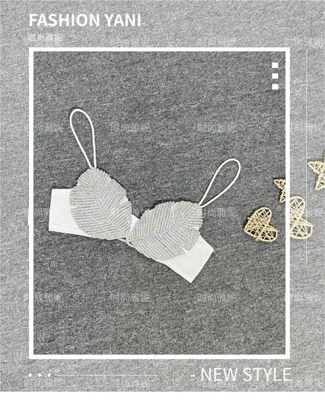 New Internet Celebrity Diamond Studded Bikini Tops, Bras, Stage Performance Costumes, Sexy Luxury Bras, And Chest Accessories