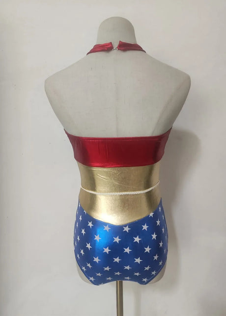 Halloween Masquerade Party Wonder Super Girl Cosplay Costume Purim Power Women Fantasia Dress Cheerleading Jumpsuit