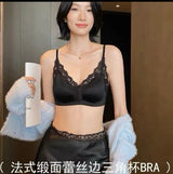 Women's Lace Backless Bras Plunge Strappy Bralette Soft Support Seamless Invisible Underwear Cami Top Plus Size Push Up