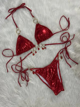 New 2026 Luxury Rhinestones String Bikinis Set Women Summer Beach 2 Piece Swimsuit Female Triangle Swinwears
