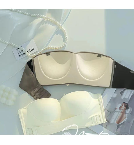 Big Breasts Underwear Sexy Lingerie S-Xl Plus Size Front Buckle Seamless One-piece Bra Cup Invisible Strapless Bra For Women