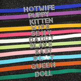 Sexy Bad Words All Holes Open Letters Choker Necklace Women Men Suggestive Adult Chocker Collar Cosplay Custom Jewelry Gift