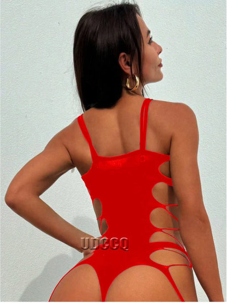 Sexy Sheer Sleepwear Babydoll BODYSUIT Mesh Body Stocking Intimate Catsuit Bodysuits  plus size lingerie sexy underwear W110
