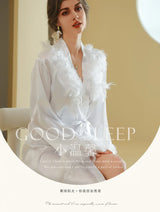 Customized Bathrobe for Women Personalized Name And Date Robe Add Any Text Gown for Bridal Party Feather Bride Robes
