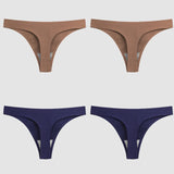 WarmSteps 4PCS/Set Sexy Women Panties Silk Satin Female Thongs Lingerie Soft Cozy Underwear Hot G-Strings Seamless Sports T-Back