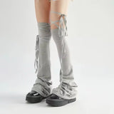 Leg Stockings Black White Gothic Lolita Over Knee High Sock Lolita Over Knee Leg Warmer Over The Knee Horn Shaped Cuffs