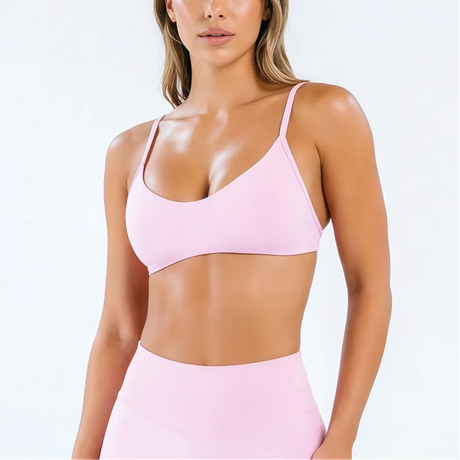 HISTELLO Impact Scoop Neck Bra Seamless Women Sports GYM Underwear Sexy Backless Yoga Clothing Naked Feeling Workout Fitness Bra