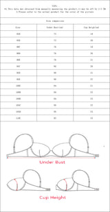3/4 Cup High-Quality Bra Multi-Size Plus Size Lingerie Embroidered Lace Trim Women's Brassiere push up bra MR2679