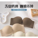 Front Fasten Balconette Bra Strapless - Lift Support Bralette Petite, Non Slip Invisible Comfort Everyday Wear Enhance Small Cup