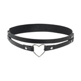 Punk Black Heart Leather Sword Belt Waist Garter Handmade Body Bondage Sexy Leg Suspenders Harness Stockings Belts for Women
