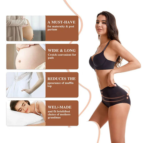 4-Layer Absorbent Leakproof Menstrual Panties For Women Period Heavy Flow Physiological Pants Plus Size Cotton Postpartum Briefs