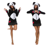 Sexy Christmas Ladies Costume Halloween Cosplay Big Tail Wolf Role Play Party Maid Seduction Santa Claus Gift Womens Uniform