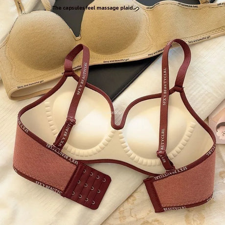 8cm Extreme Push Up Bra for Small Chest AA-A-B Cup Ultra Thick Padding Wireless Bra for Max Lift Deep Plunge Seamless Lingerie