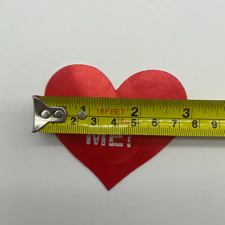 20pcs Red Heart Kiss Me Shape Self-Adhesive Disposable Satin Nipple Covers for Women Breast Pasties Stickers for Strapless Cloth