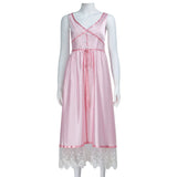 Fantasy VII Cosplay Game FF7 Aerith Gainsborough Cosplay Costume Aerith Coat and Dress Full Set Halloween Party Outfits