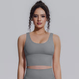 Women Summer Yoga Bra Underwear Shockproof Bra Sports Running Beautiful Back V Shaped Fitness Yoga Tank Top Bra with Chest Pad ﻿