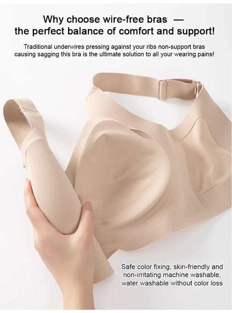 Push-Up Lifting Wireless Bra, Women's Comfortable Seamless Underwear,Soft Breathable Skin-Friendly,No Steel Ring,Ideal for Daily