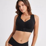 Women's Posture Correction Bras Seamless Wireless Push Up Bralette with Cross Back Support Female Lingerie